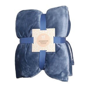 Hrejivá luxusná barančeková deka modrá Hrejivá luxusná barančeková deka modrá - 150 x 200cm - Modrá