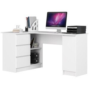 Moderný písací stôl SCYL155L, biely