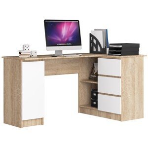 Moderný písací stôl SCYL155P, dub Sonoma / biely