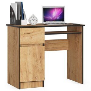 Dizajnový písací stôl PIXEL90L, dub Craft