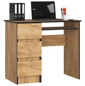 Moderný písací stôl PEGAS90L, dub Craft