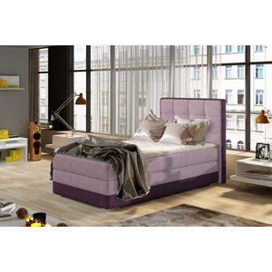Luxusná posteľ BONAMI fialová ľavá