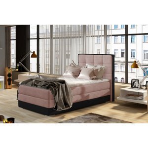 Luxusná posteľ BONAMI ružová ľavá