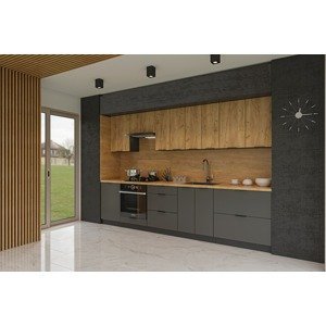CRAF moderná kuchyňa 300, zlatý craft / grafit