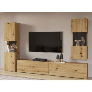 EMMA 10 moderná obývacia zostava dub artisan/ čierna