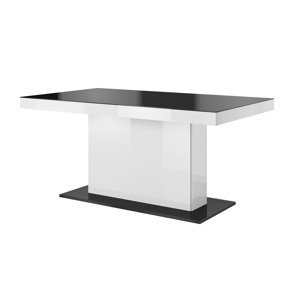 TOKHER jedálenský stôl, biely/čierny lesk–2495GP81