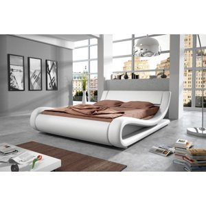 PIANO manželská posteľ biela 160 cm