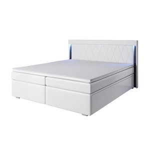 REMEK boxspringová posteľ 160, biela/čierna
