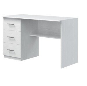 JONAS PC stolík E4-biele drevo-ľavý