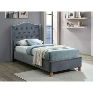 ASPENA čalúnená posteľ 90x200 cm, šedá