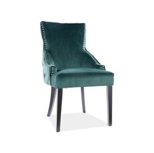 GEORG luxusná čalúnená stolička, zelený bluvel 78