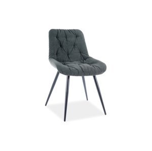 PREGA čalúnená stolička zelená/čierna FJORD 79