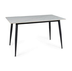 RENIS jedálenský stôl 160, biela / čierna