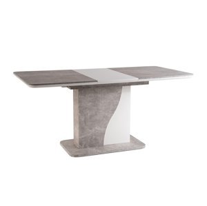 SIKILA stôl jedálenský rozkladací, šedá / biela