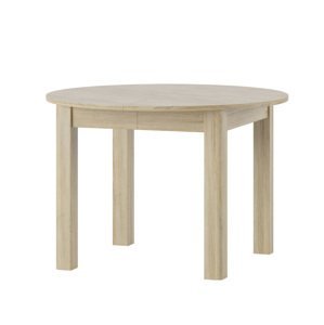 ALAN 1 okrúhly jedálenský stôl s rozkladom, dub sonoma