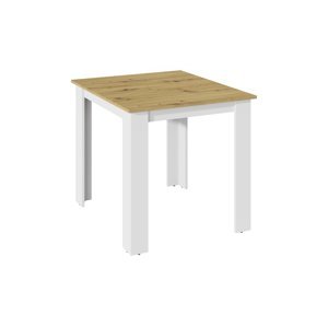 KONGI jedálensky stol 80 cm, biela/dub Artisan