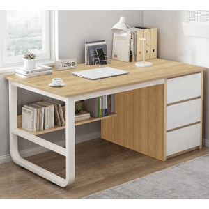 MELANY štýlový písací stolík, biela/dub Sonoma