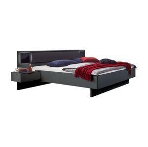 GLOSSY luxusná posteľ 180 x 200, grafit čierna