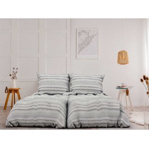 Face-2-Face Flanelová posteľná bielizeň, sivá (155 x 220 cm)
