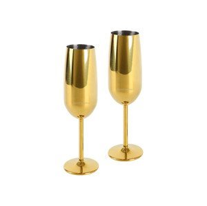 ECHTWERK Poháre na sekt/šampanské (2 kusy, zlatá)