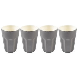 ERNESTO® Poháre na espresso/espresso/latte macchiato (sivá, pohár na cappuccino, 4 kusy)
