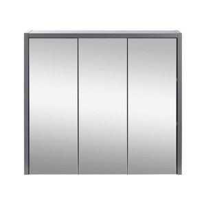 LIVARNO home Zrkadlová skrinka Oslo, 65 x 60 cm, antracitová
