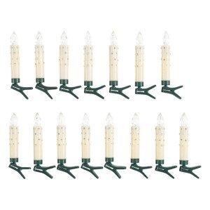LIVARNO home Bezdrôtové LED sviečky na vianočný stromček (krémová so štrasovými kamienkami)