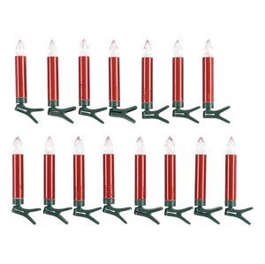 LIVARNO home Bezdrôtové LED sviečky na vianočný stromček (červená)