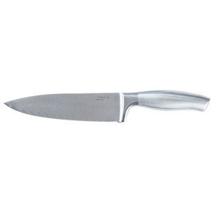 ERNESTO® Kuchynský nôž/Nôž na zeleninu z damascénskej ocele (kuchynský nôž s rukoväťou z nehrdzavejúcej ocele)