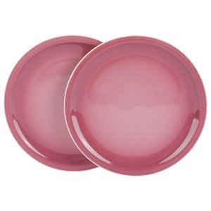ERNESTO® Tanier/Miska/Šálka, 2 kusy (taniere, ružová)