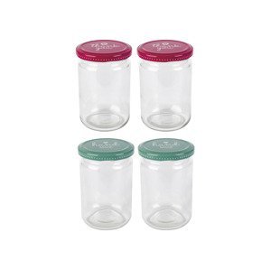 ERNESTO® Zaváracie poháre, 4 kusy (valcový tvar, 4 kusy)