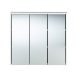 LIVARNO home Zrkadlová skrinka, 65 x 60 x 17 cm, biela