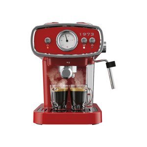 SILVERCREST® KITCHEN TOOLS Espresso kávovar Retro 1973 SEML 1050 A1, červený