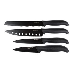 ERNESTO® Súprava nožov z nehrdzavejúcej ocele, 4-dielna (čierna)