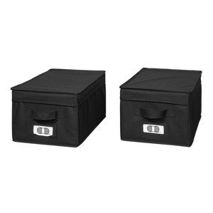 LIVARNO home Úložný box (čierna, úložný box, 2 kusy)
