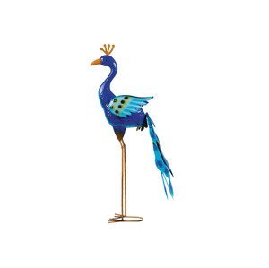 LIVARNO home Kovový dekoratívny vták (páv (stiahnutý chvost))