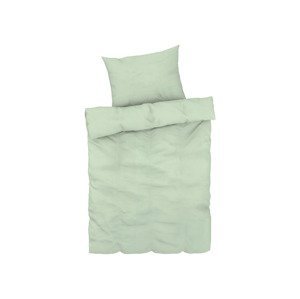 LIVARNO home Mušelínová posteľná bielizeň, 140 x 200 (zelená)