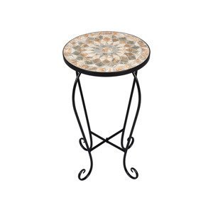 LIVARNO home Odkladací záhradný stolík s mozaikou (okrúhly)