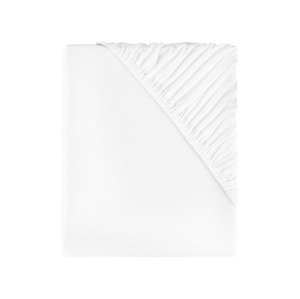 LIVARNO home Napínacia džersejová plachta z mikrovlákna, 180 – 200 x 200 cm (biela)