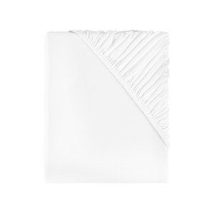 LIVARNO home Napínacia džersejová plachta z mikrovlákna, 90 – 100 x 200 cm (biela)