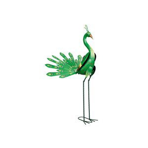 LIVARNO home Solárny dekoratívny vták (zelený páv)