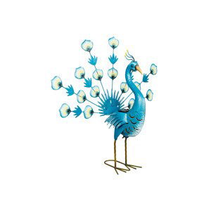 LIVARNO home Solárny dekoratívny vták (modrý páv)