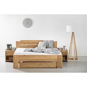 Ahorn GRADO - masívna dubová posteľ 120 x 190 cm, dub masív