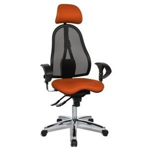Topstar Topstar - obľúbená kancelárska stolička Sitness 45 - oranžová, plast + textil + kov