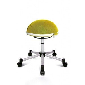 Topstar Topstar - aktivna stolička Sitness Halfball - žltá, plast + textil + kov