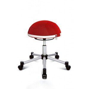 Topstar Topstar - aktivna stolička Sitness Halfball - červená, plast + textil + kov