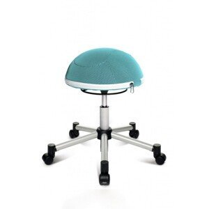 Topstar Topstar - aktivna stolička Sitness Halfball - svetlo modrá, plast + textil + kov