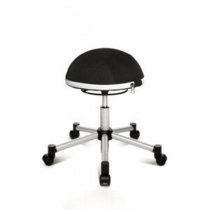 Topstar Topstar - aktivna stolička Sitness Halfball - čierna, plast + textil + kov