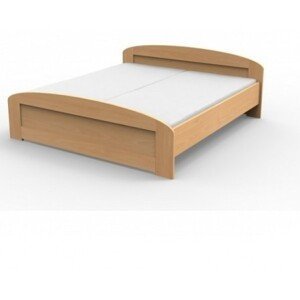 Texpol PETRA - masívna buková posteľ  s oblým čelom pri nohách 170 x 200 cm, buk masív