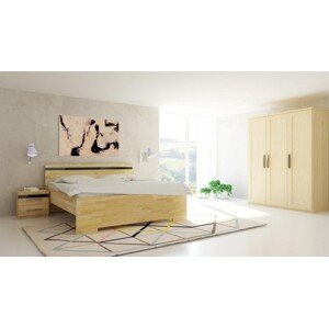 Texpol MONA - masívna buková posteľ s možnosťou preskleného čela 170 x 200 cm, buk masív